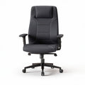 Ergonomische bureaustoel met verstelbare rugleuning en armleuningen in zwart 55 x 55 x 100cm